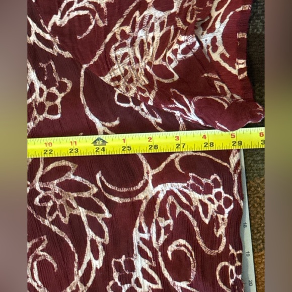 Woman Within Rayon Burgundy Floral Maxi Dress size 3X -GUC - Picture 7 of 8